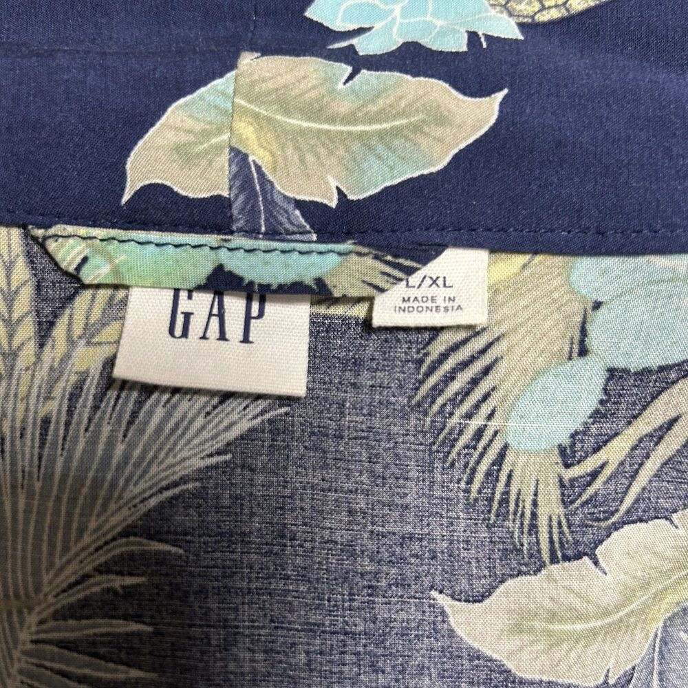 Gap Women's Floral Kimono Cardigan Navy Open Front Lightweight Boho Size XL - Picture 6 of 8